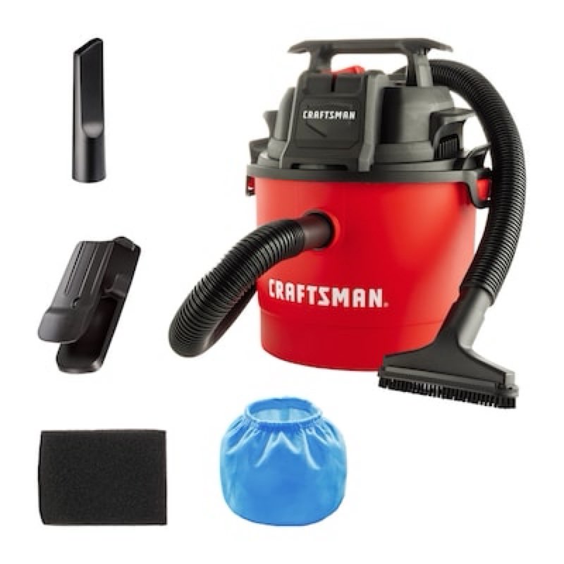 CRAFTSMAN 2.5-Gallon 2 HP Corded Wet/Dry Shop Vacuum with Accessories Included