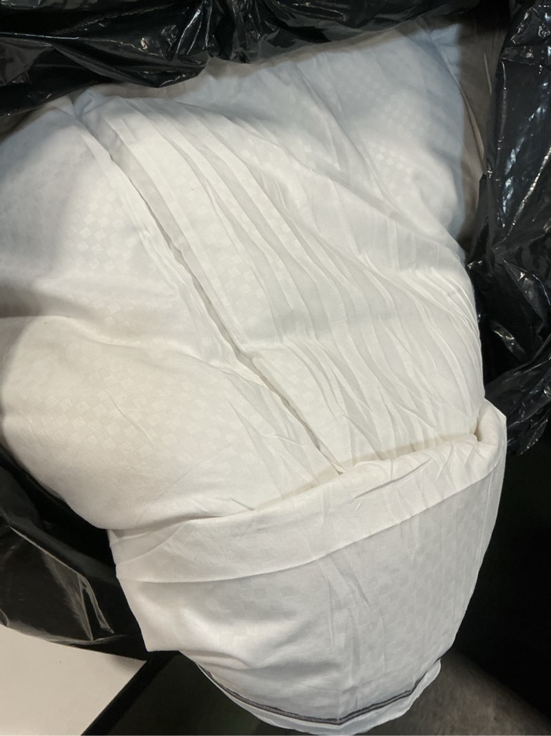 Condition photo showing As Is for Mattress Topper King,Extra Thick Mattress Pad Cover for Back Pain,Cooling Mattress Protector with 8-21 Inch Deep Pocket,Overfilled Down Alternative Filling White King