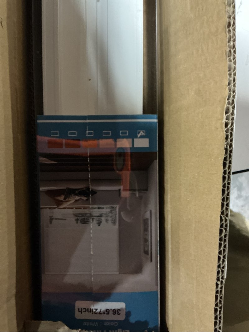 Condition photo showing Good Condition for myshade cordless cellular window shades light filtering blinds for indoor windows 1.5 inch honeycomb cell sheer fabric accordion pull down blind easy lift easy to install, size 36.5" w x 72" h (white) white 36.5"w x 72"h