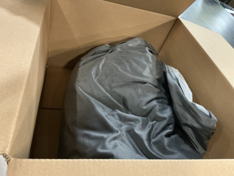 Condition photo showing As Is for pyvot weighted blanket, 47" x 72", charcoal