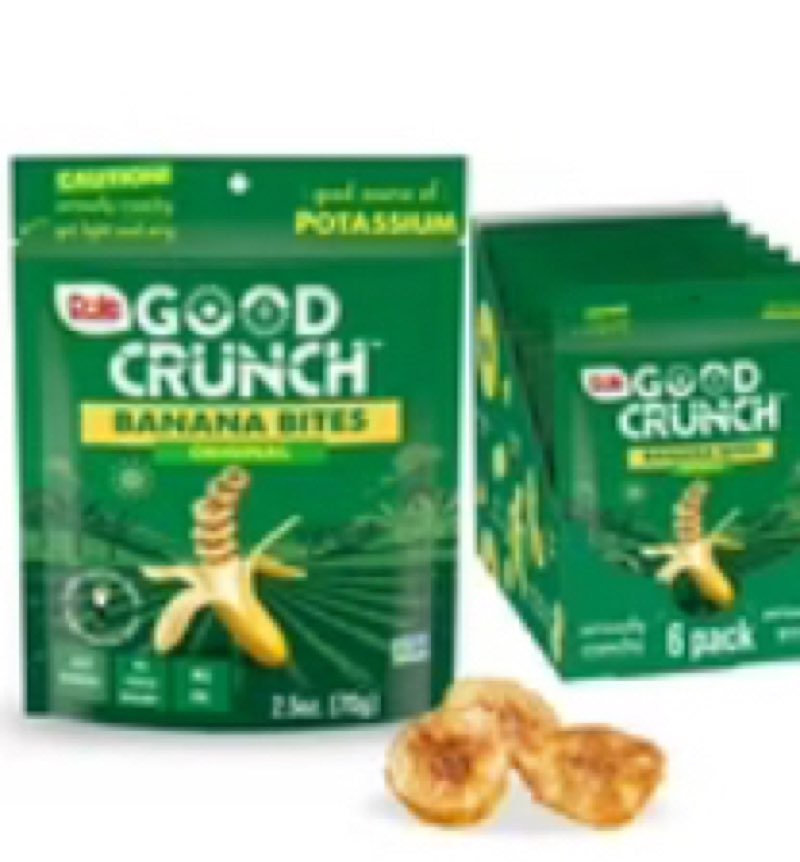 Dole Good Crunch Banana MFF30 Dried Fruit Bites, Gluten Free & Vegan Snack, 2.5oz Bags (Pack of 6) BEST BY DEC 2025