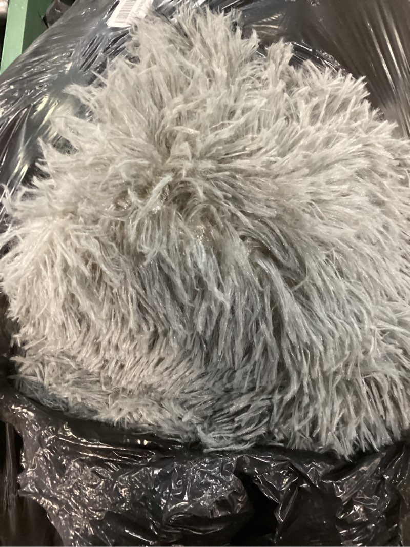 Condition photo showing As Is for 8x10 Area Rugs for Living Room: Grey and Black Fluffy Bedroom Rug- 8x10 Feet Geometric Large Soft Plush Shaggy Rug- Fuzzy Shag Floor Carpet for Living Room, Nursery Kids Room, Dorm Home Decor Grey/Black 8' x 10' (Rectangular)