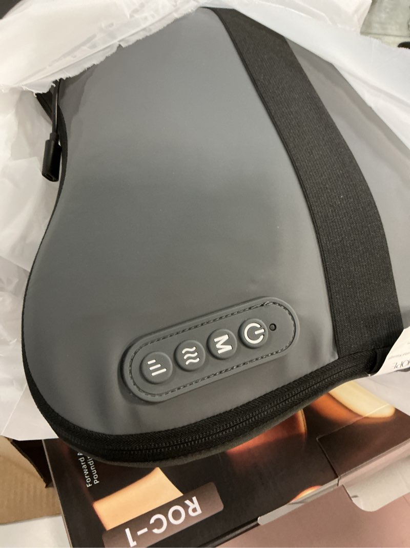 Condition photo showing Good Condition for belhope Back Massager with Heat, Cordless Back Massage for Pain Relief Deep Tissue, 4D Shiatsu and Percussion Massage Pillow, Lower Back Massager for Office Chair, Gifts for Women Men Christmas, Grey Grey-3