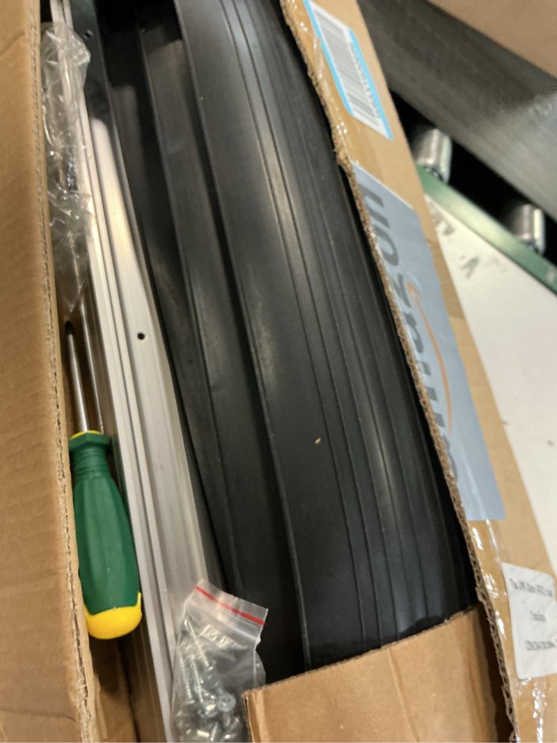 Condition photo showing Good Condition for 16.5 FT Garage Door Seals Bottom Rubber, Heavy Duty U+O Ring Garage Door Bottom Seal with Aluminium Track Retainer Kit, Universal Garage Door Weather Stripping for Home Garage Protection 16.5 Feet