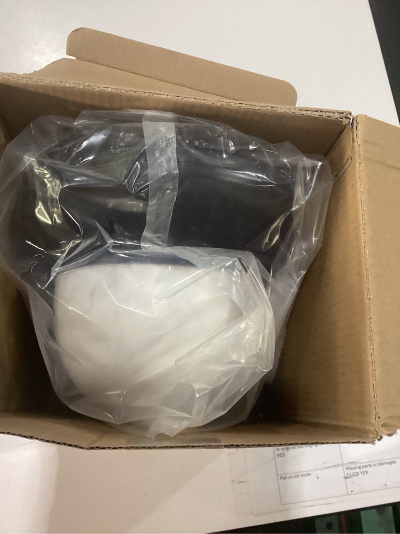 Condition photo showing New/Like New for adjustable wig head - wig stand for travel and salon for styling protection, collapsible compact stand, expands long and short wigs (white & black) white+black