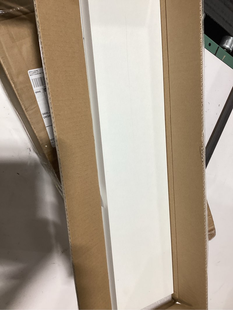 Condition photo showing As Is for upsimples Floating Shelves for Wall, 23.6 Inch Shelves for Decor Storage Set of 6, Wall Mounted Wood Shelf for Bedroom, Living Room, Bathroom, Kitchen, Long Picture Ledge Shelves, White White 23.6in