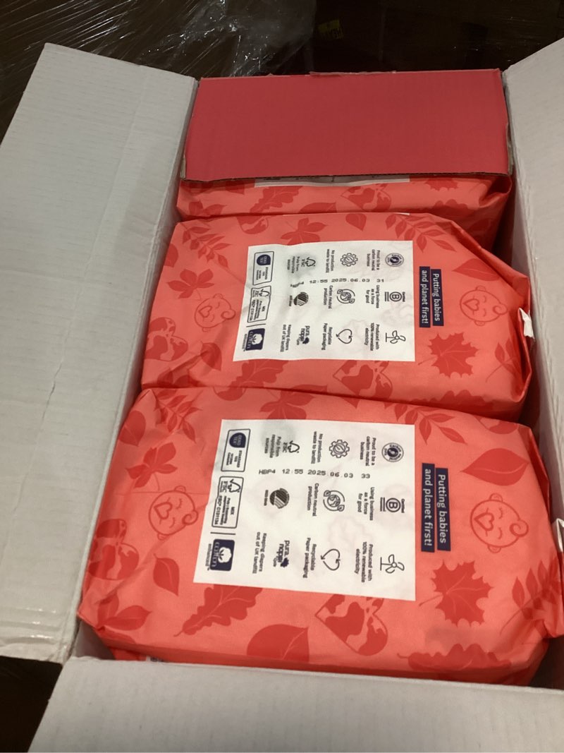 Condition photo showing New/Like New for Pura Hypoallergenic Diaper Pants Size 8 (41+ lbs) Overnight, up to 12 Hours Leak Protection, Suitable for Sensitive Skin, Totally Chlorine Free, Soft Organic Cotton, 3 Packs of 15 (45 Pull Up Pants) Size 8 45