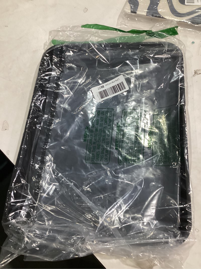 Condition photo showing Good Condition for All-Weather Indoor/Outdoor Boot Tray - Weather-Resistant Hard Plastic Shoe Mat with Raised Edge for Entryways, Decks, and Patios by Stalwart (Black) MEDIUM