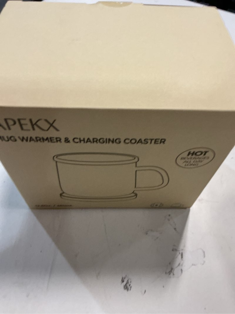 Condition photo showing New/Like New for APEKX Warm Cup Coffee Mug Warmer Set - Smart Stable Constant Temperature 131°F, 15W Wireless Charging, 12.8 oz Capacity - Supports USB-C Interface, Automatic Power On/Off Function (4 H). (Black)