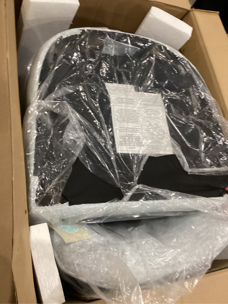 Condition photo showing Good Condition for martha stewart winfield upholstered high back accent dining chairs set of 2, padded seat, solid wood legs, chambray jacquard textured fabric, cottage, farmhouse for kitchen, room, light blue winfield light blue