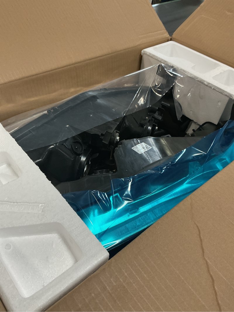 Condition photo showing As Is for headlights assembly compatible with 2006-2011 honda civic sedan 4dr - chrome housing, amber reflector - headlamp replacement for civic 2006-2011 - driver and passenger side included