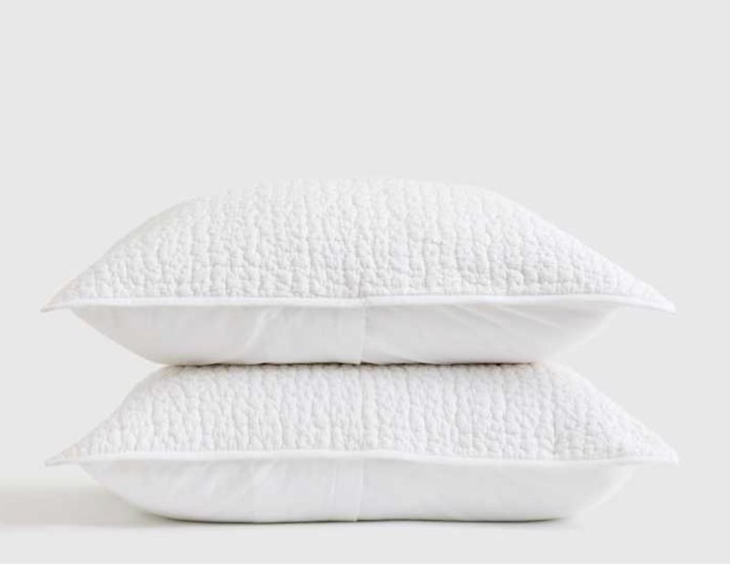 lightweight european linen box quilted sham set