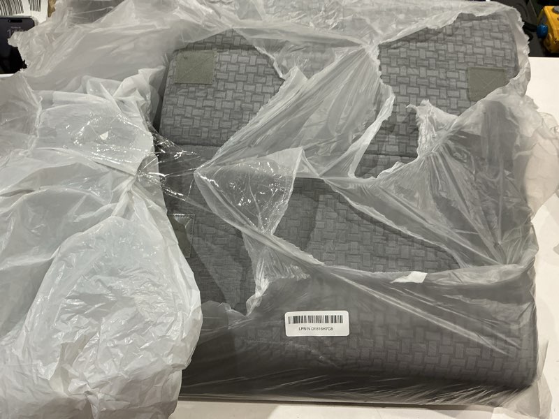 Condition photo showing As Is for 5pcs reading pillow for sitting in bed adult, 2 in 1 foldable back wedge pillow for sleep, ergonomic back support pillow with arms for watching tv, gaming, working, recovery, 19” grey grey-5pcs