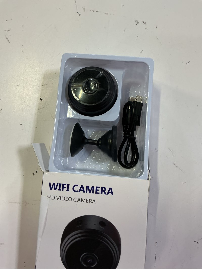 Condition photo showing Good Condition for 1pcs only 0.9 inch hidden camera with audio/video mini small spy home indoor night vision motion detection baby monitor wireless outdoor nanny wifi espias security secret (1, black, mini)