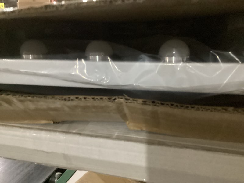 Condition photo showing Good Condition for Hollywood Vanity Mirror with Lights, 9 Dimmable LED Bulbs Lighted Makeup Mirror with Detachable 10X Magnification Mirror, 1200mAh Rechargeable, 3 Color Lights, Gifts for Women Mom Teen Girls 9 Bulbs-white