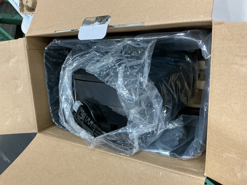Condition photo showing As Is for pen+gear 6-sheet cross-cut paper/credit card shredder with 3.7 gallon bin, black, home & office use