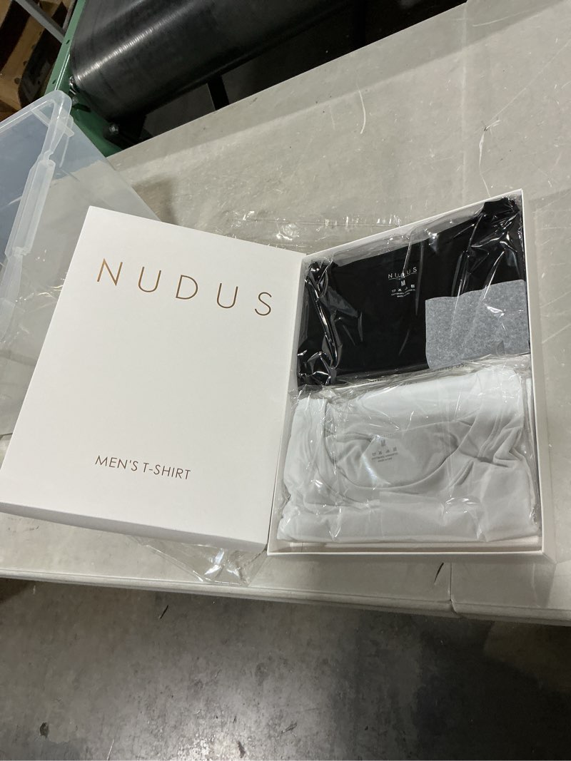 Condition photo showing New/Like New for NUDUS Men's Cotton T-Shirts 2-Pack – Classic Black & White Tees Black & White Medium