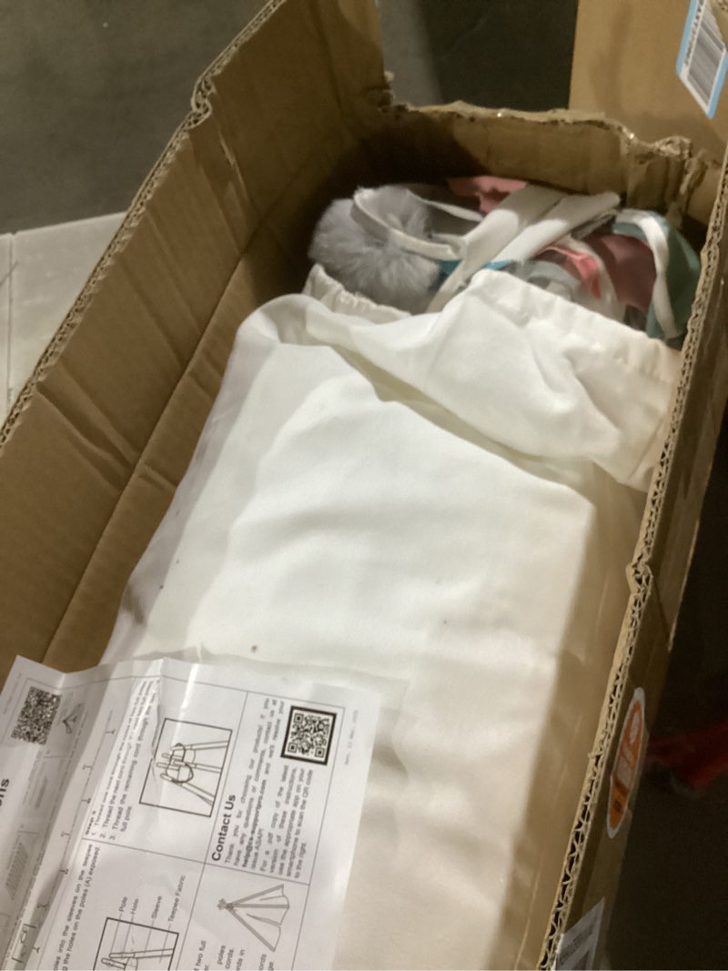 Condition photo showing Good Condition for CO-Z Larger 85" H Kids Teepee Play Tent, 2.1m Large Indoor Canvas Teepee Tent for Adults, Tall Foldable Teepee Outdoor, 5 Sides Party Picnic Wedding Teepee Tent with Storage Bag