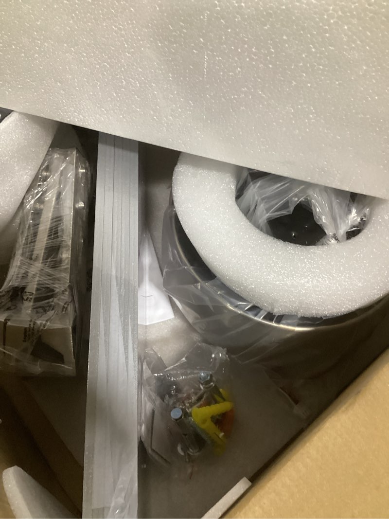 Condition photo showing New/Like New for Ohniyou Ceiling Fans with Lights, 52'' Low Profile Ceiling Fan with Light and Remote/APP Control, Modern Flush Mount Ceiling Fan for Indoor Bedroom Living Room, Dimmable, Qiuet DC Motor, Silver Silver 52 inch