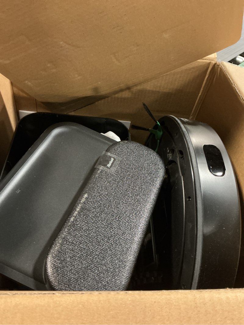 Condition photo showing As Is for iRobot Roomba 104 2in1 Vacuum & Mop Robot - Self-Empties for 75 Days, Intense Power-Lifting Suction, Vacuums All Floors, Ideal for Pet Hair, LiDAR Smart Navigation Mapping, Mops Hard Floors Roomba 104 Combo