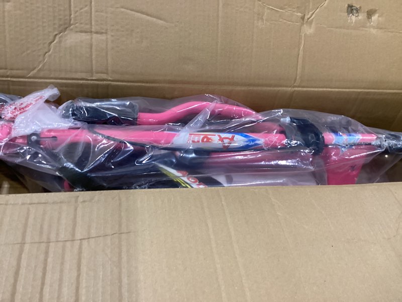 Condition photo showing Good Condition for swing scooter for kids, 3 wheels foldable wiggle kick scooter push drifting with 4 adjustable handlebar & 2 rear led wheel for boys and girls ages 3-8 pink