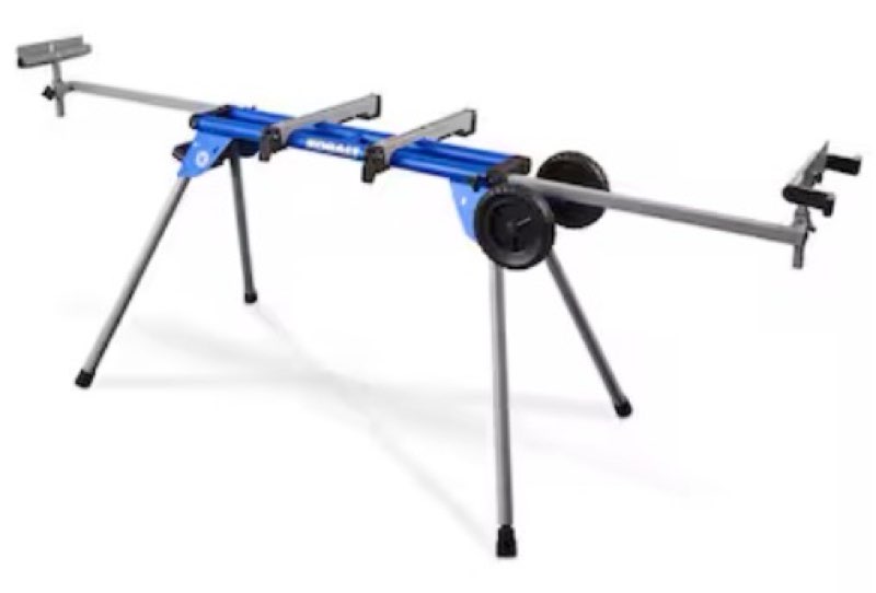 kobalt steel adjustable rolling miter saw stand