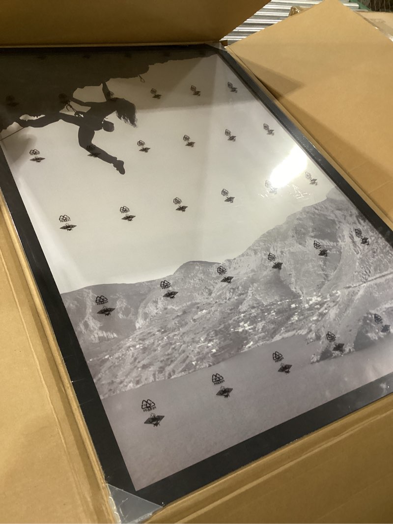 Condition photo showing New/Like New for KTKDE 24x36 Picture Frame Black Woodgrain with Polished Plexiglass, Studio Gallery Vertical & Horizontal Wall Hanging Large Poster Frame for Photos,Minimalist Style -Any style Best gift Black 24x36-1Pack