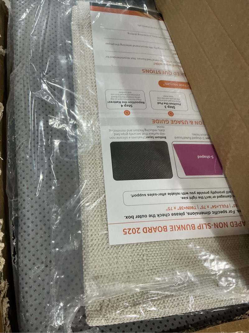 Condition photo showing New/Like New for upgraded bunkie board queen size ultra heavy duty anti-sag bed support board under mattress 12mm wave-structured bunky board bunkieboards queen size 60" x 80"