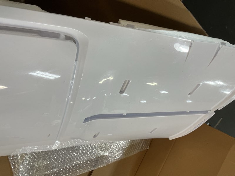 Condition photo showing As Is for da97-12609c refrigerator evaporator cover, upgraded da97-12609c assembly compatible with samsung refrigerator evaporator models rf263beaesr rf260beaesr series etc, replace da97-12609a, 3973492 etc