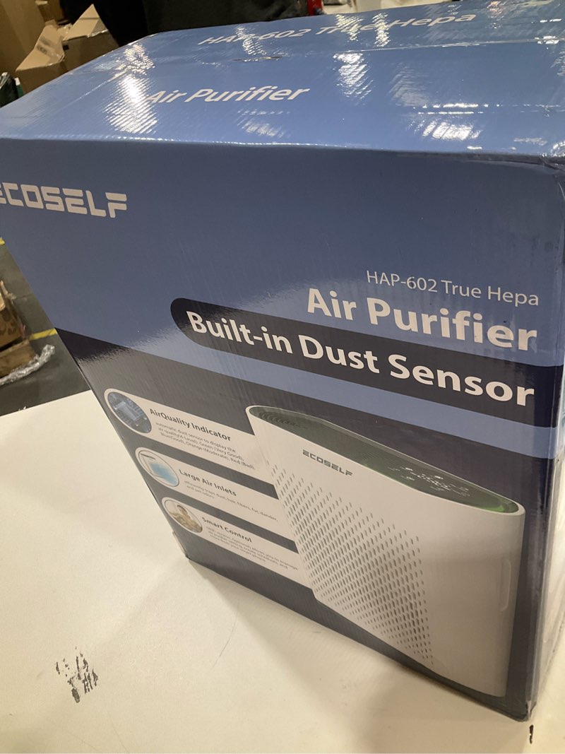 Condition photo showing New/Like New for Smart Air Purifiers for Large Room, Cleans 2,400 ft² in 30 Mins, 3-Stage True HEPA, 360° Airflow, Smart WiFi App Control, Real-Time Air Quality (PM2.5) Display, Ultra-Quiet 20dB Sleep Mode, HAP602WF White