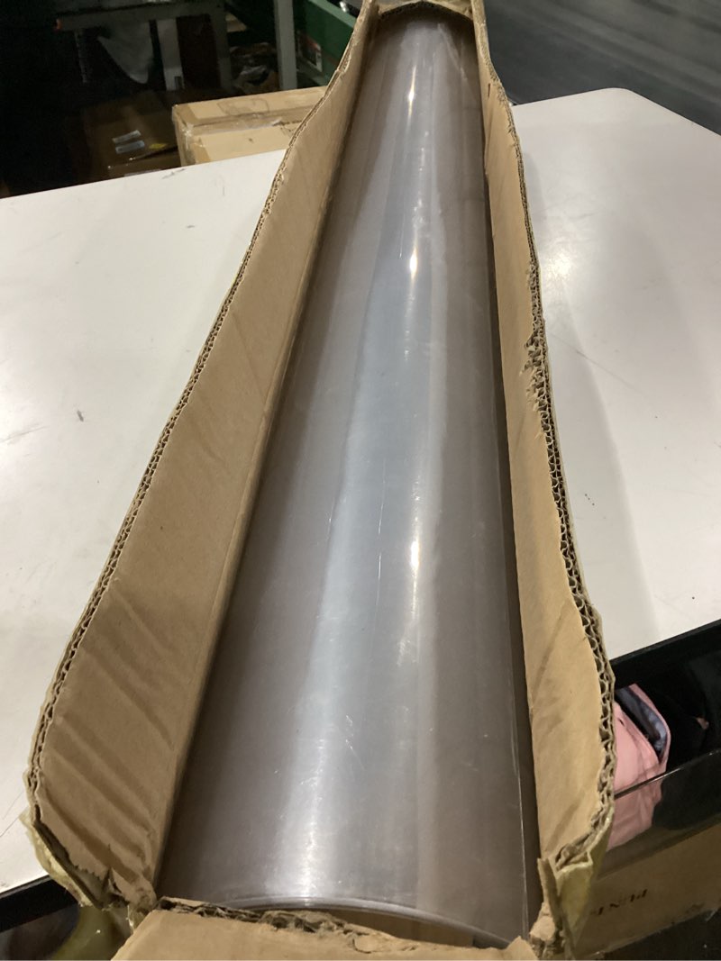 Condition photo showing As Is for 36 x 96 inch extra large pet plexiglass sheets roll, transparent clear flexible plastic sheet for craft, picture frames, sign blank, diy display project, protective barriers 36 x 96 inch 0.8mm