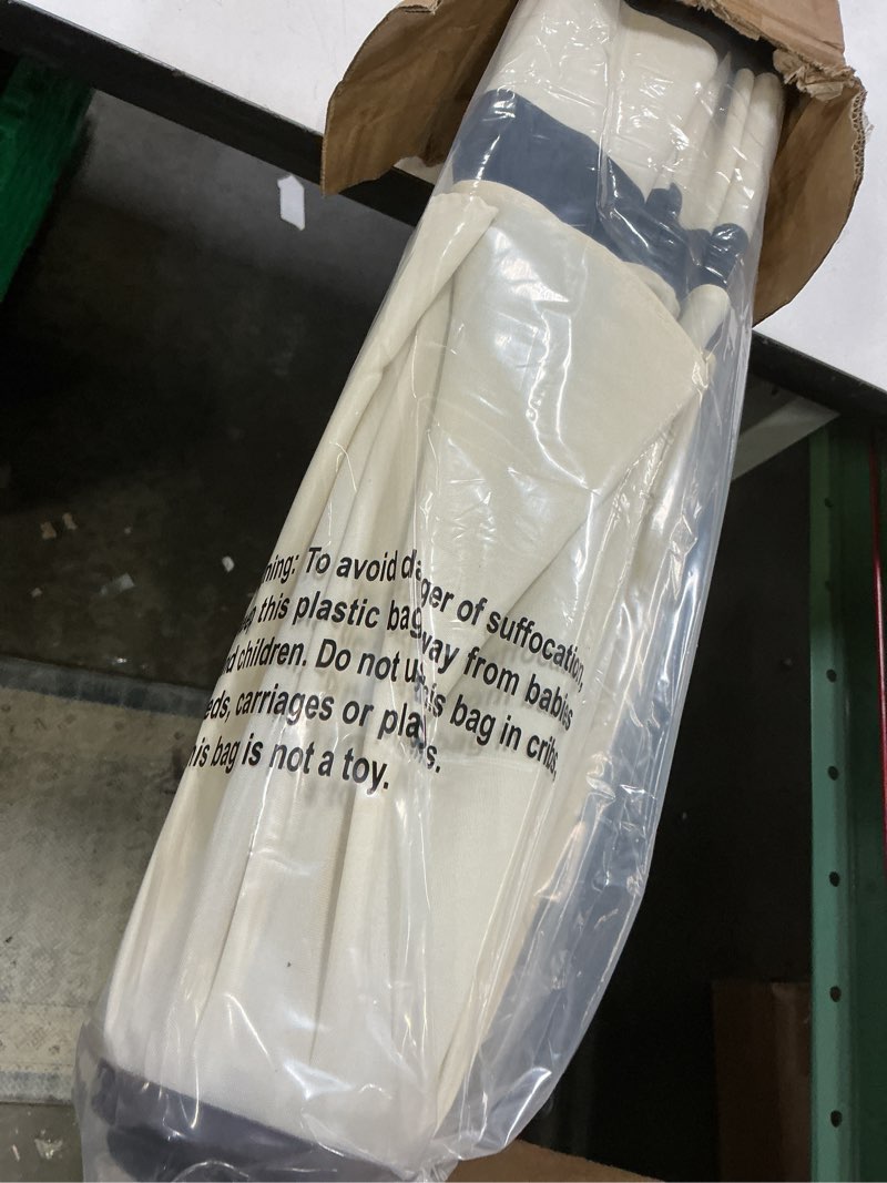 Condition photo showing Good Condition for blissun 9' outdoor patio umbrella, outdoor table umbrella, yard umbrella, market umbrella with 8 sturdy ribs, push button tilt and crank black & ivory
