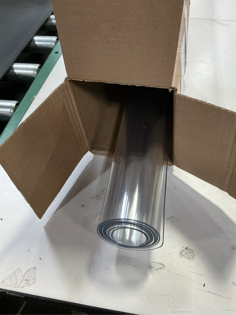 Condition photo showing Good Condition for Warmstar Clear Table Cover Protector 36 x 60 Inch,1.5mm Thick Plastic Table Cover Rectangle,PVC Clear Table Protector,Desk Protector Mat for Kitchen, Dresser, Writing Desk?Dining Room Table Clear 1.5mm 36" x 60" (Rectangular)