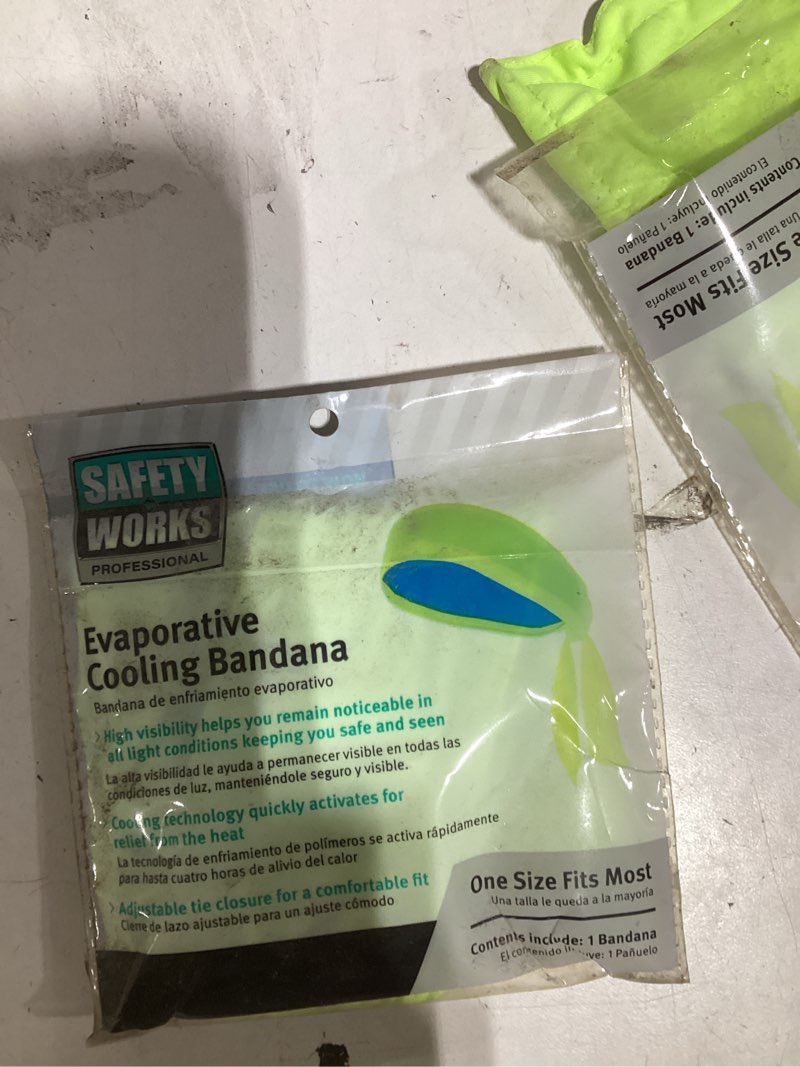 Safety Works Yellow Polyester Bandana ( One size fits most )