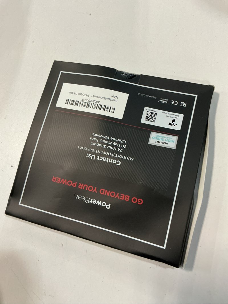 Condition photo showing New/Like New for PowerBear 4K HDMI Cable 10 ft | High Speed Hdmi Cables, Braided Nylon & Gold Connectors, 4K @ 60Hz, Ultra HD, 2K, 1080P, ARC & CL3 Rated | for Laptop, Monitor, PS5, PS4, Xbox One, Fire TV, & More 1 10ft