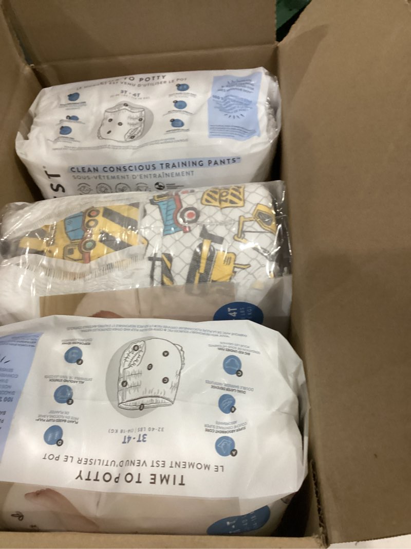 Honest pull up Diapers | Plant-Based, Sustainable. Size 3-4T Variety 5 pkgs.