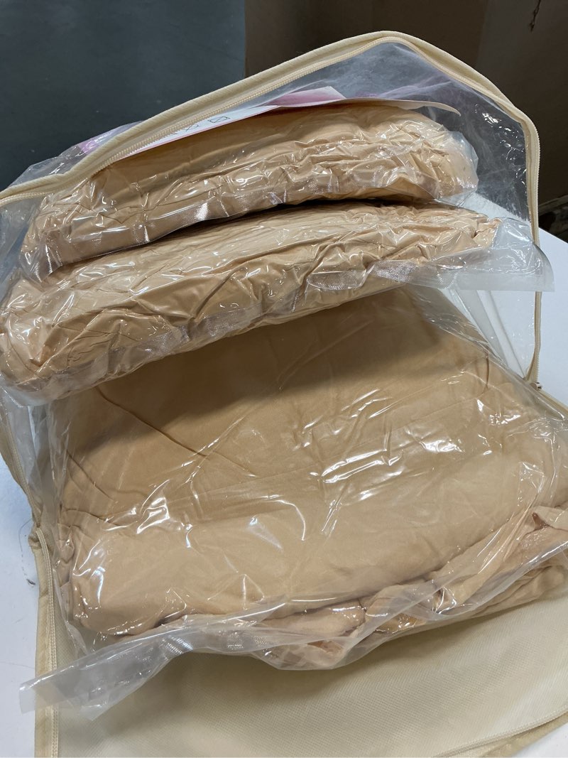 Condition photo showing New/Like New for 3packs champagne spandex tableclothes for 3 foot rectangle table, spandex table covers 6ft stretch table skirts wrinkle free fitted table cloth for event, wedding, banquet & parties champagne 72\" x 30\" (6ft-3 pack)