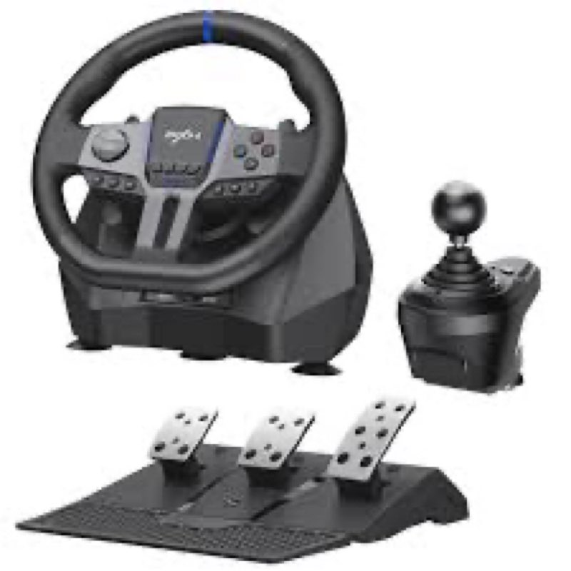 pxn v9 gen 2 racing wheel with hall effect pedals and shifter, gaming steering wheel for pc, xbox series x|s, xbox one, ps4, magnetic sensor, 270°/900° quick switch, app tuning