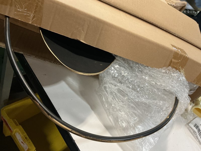 Condition photo showing Good Condition for axioglo modern metal wall art decor, large 3d stone designwall hanging, handcrafted iron wall decor for living room, bedroom, entryway, 40" home decoration white gold-small