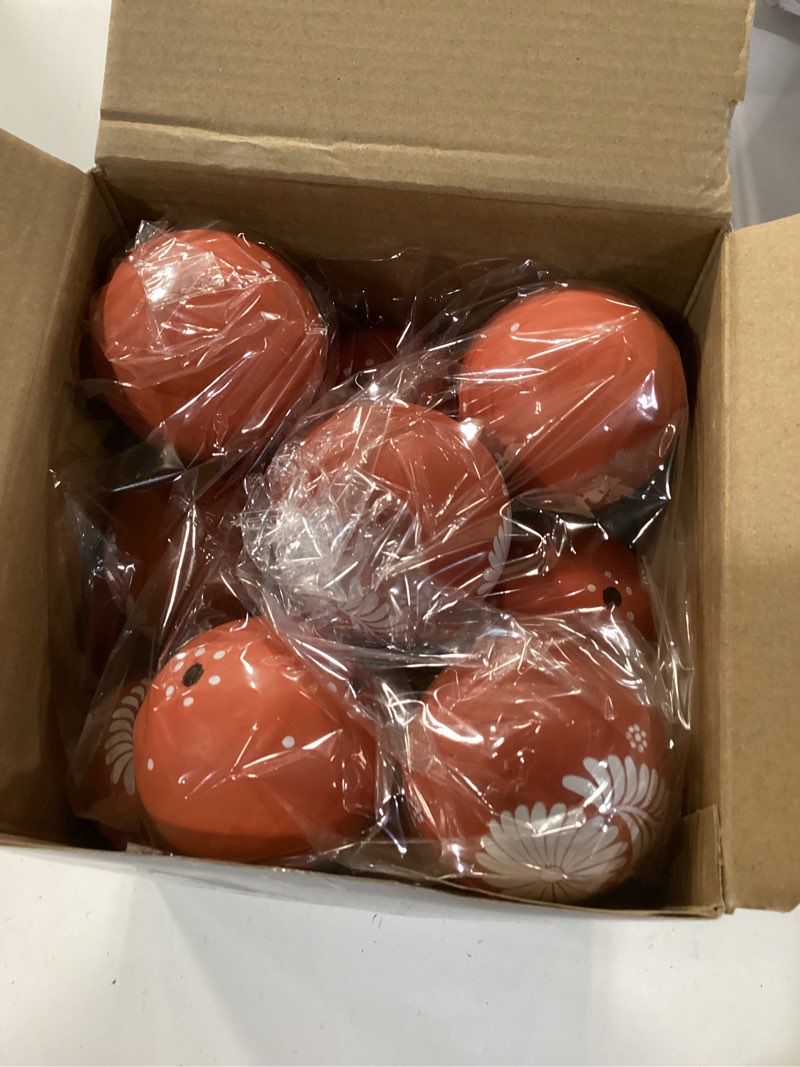 Condition photo showing Good Condition for 18 Pcs Mexican Tree Ornaments 2.36 Inch Plastic Cielito Lindo Floral Party Decor Mexican Tree Balls Ornaments Platos De Barro Mexicanos Terracotta Talavera Balls for Mexico