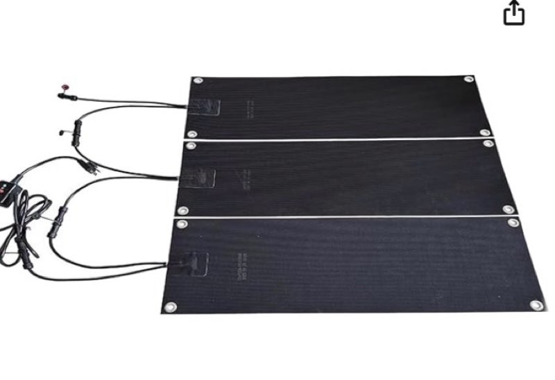 heated snow melting mats for walkways - heated outdoor mats for stairs sidewalks-electric non-slip snow melting mats for winter snow removal - snow and ice melt heated driveway mat(3 pcs,10in*48in/25.