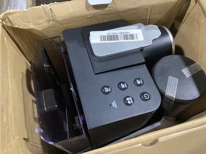 Condition photo showing Good Condition for Cuisinart Single-Serve Coffee Maker + Coffee Grinder with 8 oz., 10 oz., and 12 oz. Serving Size, Compatible with Single-Cup Pods, 48-Ounce Removable Reservoir, Stainless Steel, DGB-2 Black