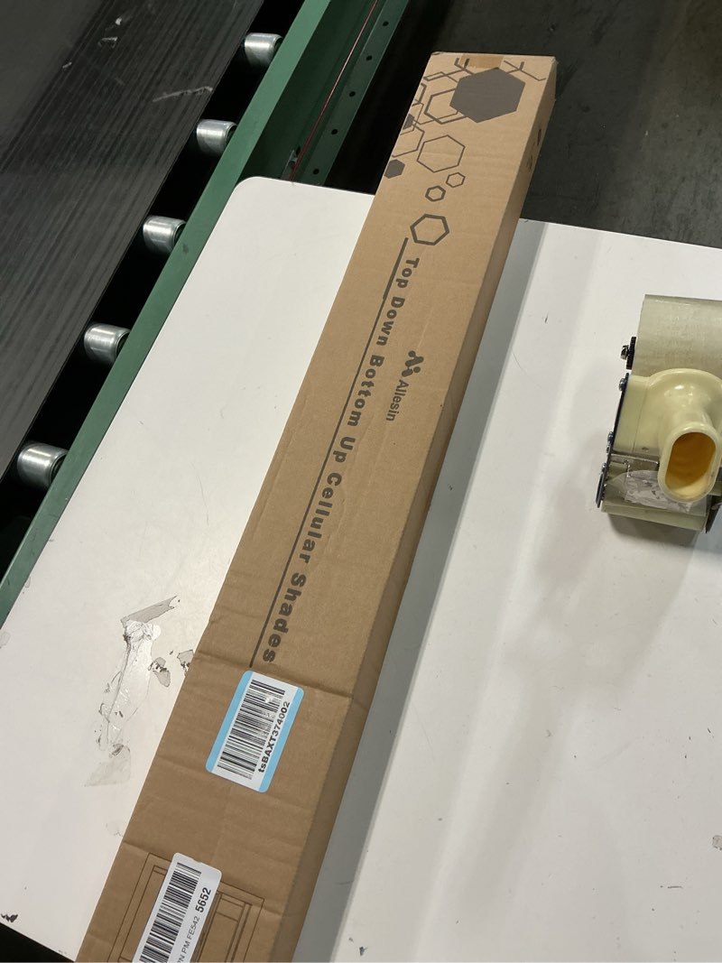 Condition photo showing New/Like New for Allesin Top Down Bottom Up Cellular Shades, Blackout Shades Noise Reduction, Honeycomb Blinds Cordless Room Darkening for Bedroom Office,Blackout (White,34"x64") White-blackout 34"W x 64"H