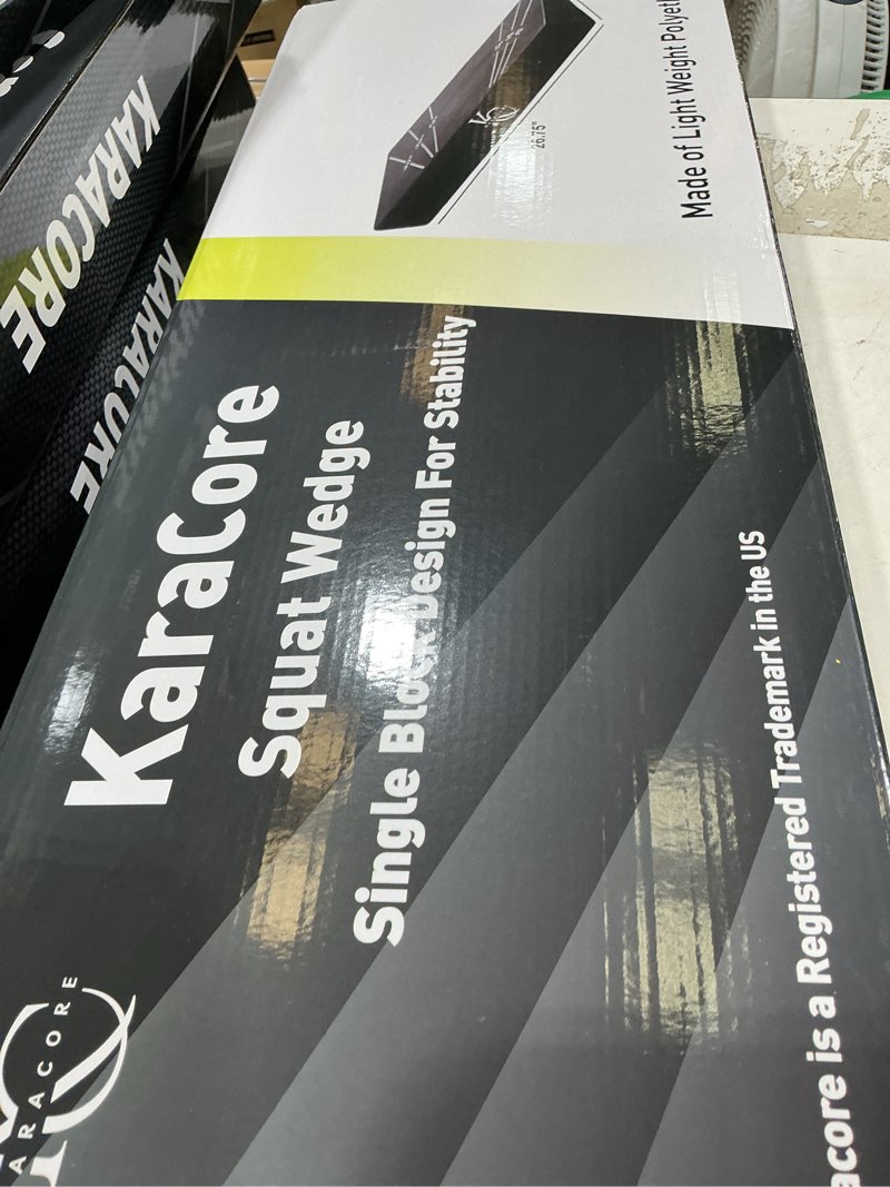 Condition photo showing New/Like New for squat wedge 15°-40° slant board with 5 resistance bands - extra-wide, non-slip board for deep squats & calf stretching - 1000lb capacity