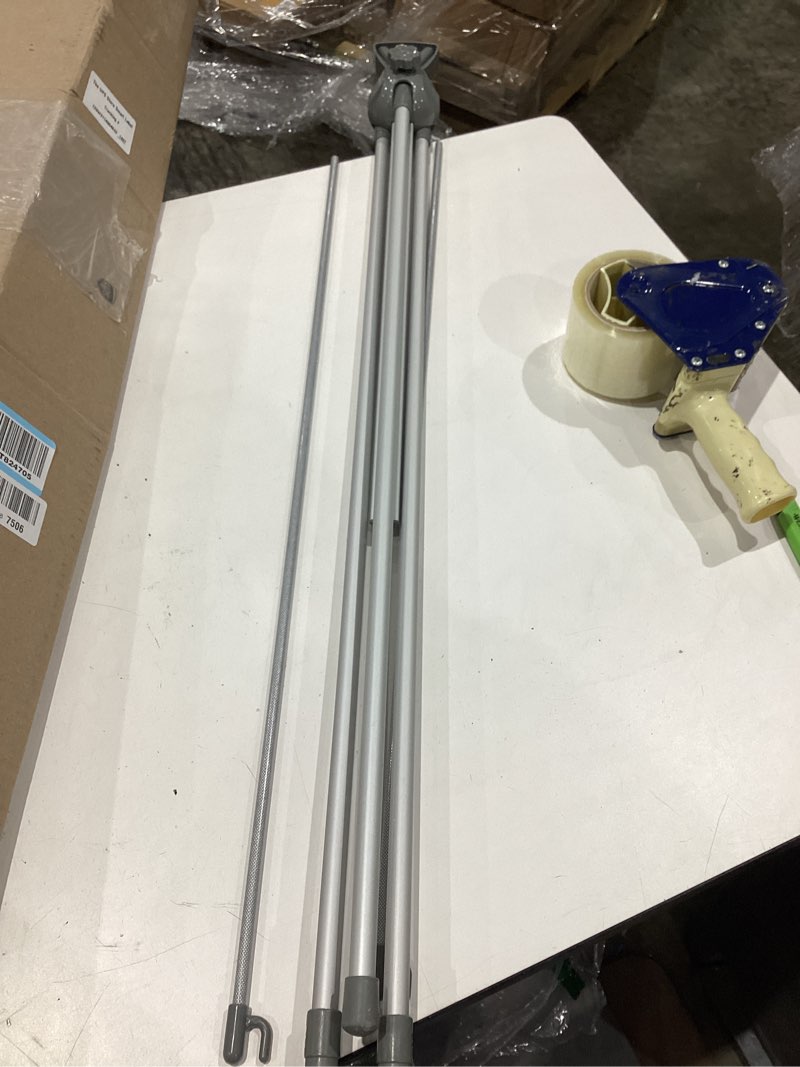 Condition photo showing Good Condition for incomplete)))1pack x frame banner stand fits banner adjustable size width 35" and height 71" to 78" with portable travel bag, customize stand for tradeshow, market, store, display, event, birthday & party 2 pack-35x78in (large),silver