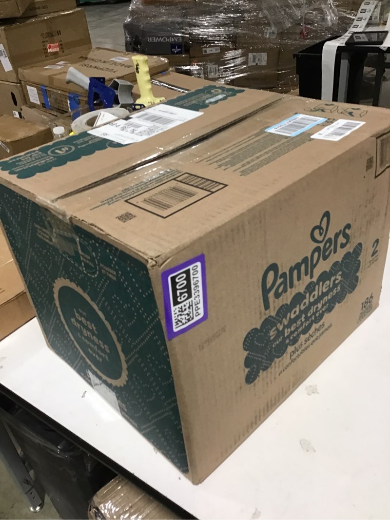 Condition photo showing New/Like New for Pampers Baby Diapers - Swaddlers - Size 2, 186 Count, Ultra Absorbent Disposable Infant Diaper