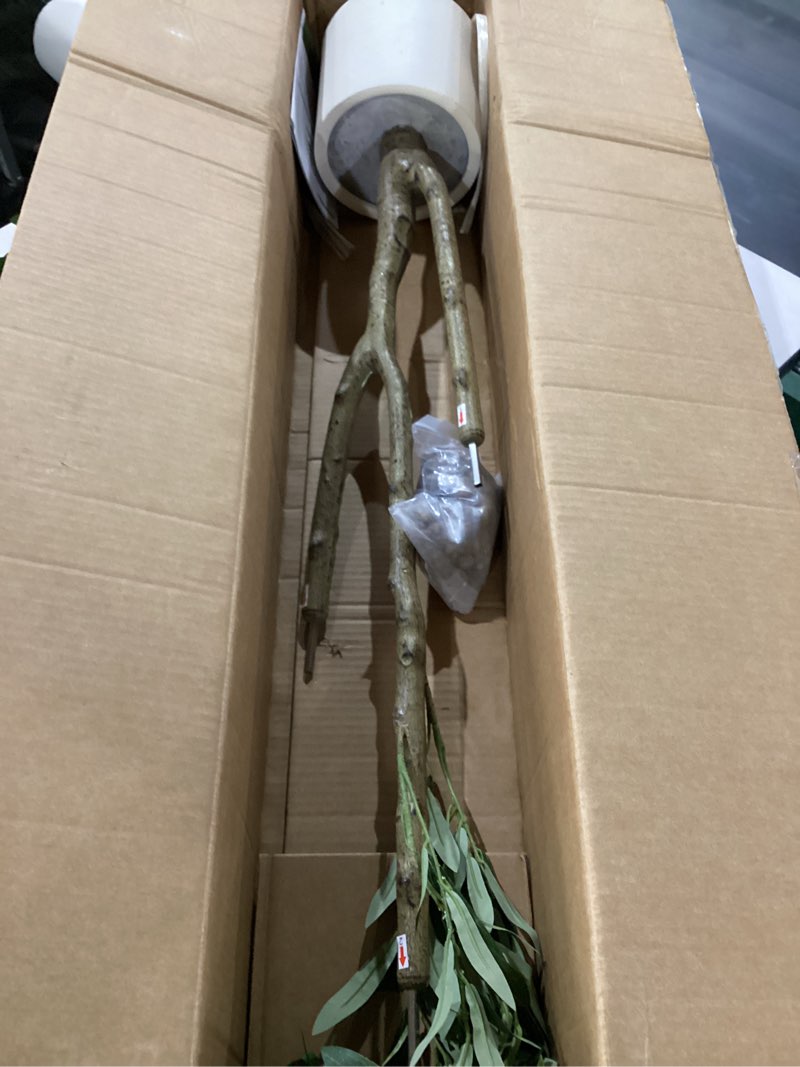 Condition photo showing Good Condition for olive tree 6ft fake tree faux plants indoor with pot artificial tree nearly natural olive branches and fruits for living room home office decorations