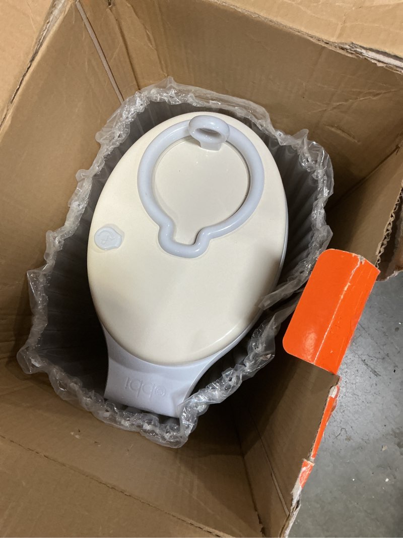 Condition photo showing As Is for Diaper Genie Platinum Pail (Lilly White) is Made of Durable Stainless Steel and Includes 1 Easy Roll Refill with 18 Bags That can Last up to 5 Months.