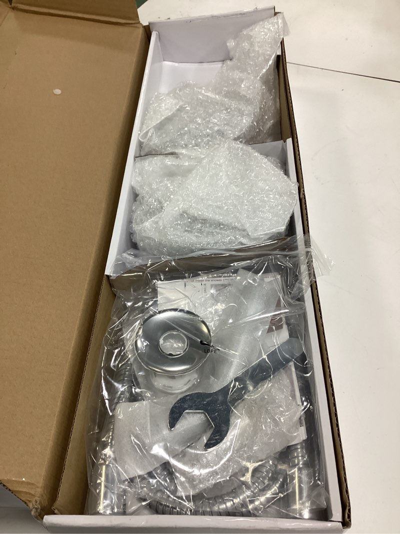 Condition photo showing Good Condition for High Pressure Handheld/Rain 82-mode 3-way Shower Head Combo with 25.75" Adjustable Drill-free Stainless Steel Slide Bar, Pet & Tub Power Wash and Anti-clog Nozzles, with 5ft Hose - Polished Chrome