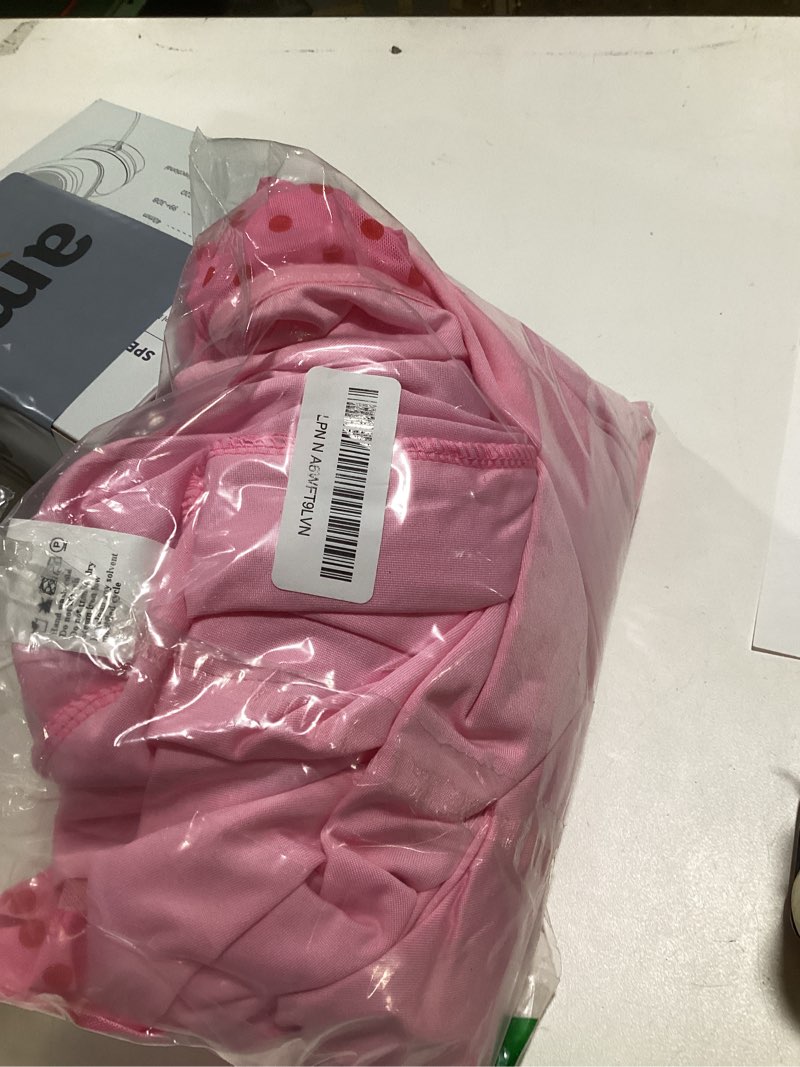 Condition photo showing Good Condition for PRETTYGARDEN Cocktail Dresses for Women 2026 Summer Floral Off Shoulder Ruched Mesh Elegant Wedding Guest Maxi Dress 01 Dot Pink X-Large